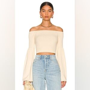 LPA Nalle Off Shoulder Sweater in Ivory